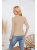 T-shirt da donna con scollo a U profondo, incrociata, a maniche lunghe - Moda Trendy 2024