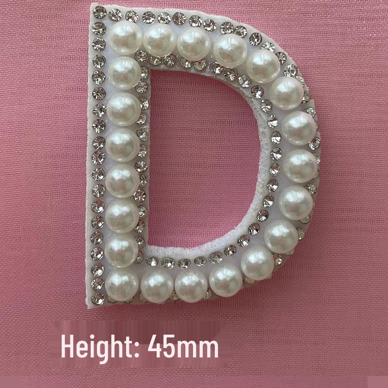DIY Pearl & Rhinestone Iron-on Letter Stickers - 26 Alphabet Designs for Hat Decoration