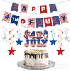 Independence Day Themed Party Supplies Independence Day Decoration Usa Flag Hanging Tablecloth Power Strip Celebration Arrangement