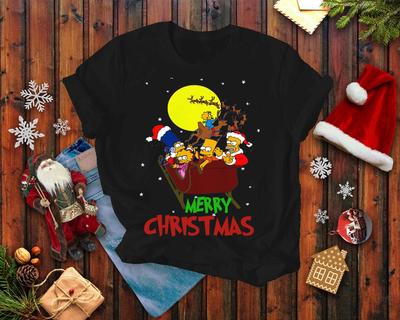 The Simpsons Christmas For Gift T-shirt Cotton Tee S-234XL NA037 Unisex T-Shirt