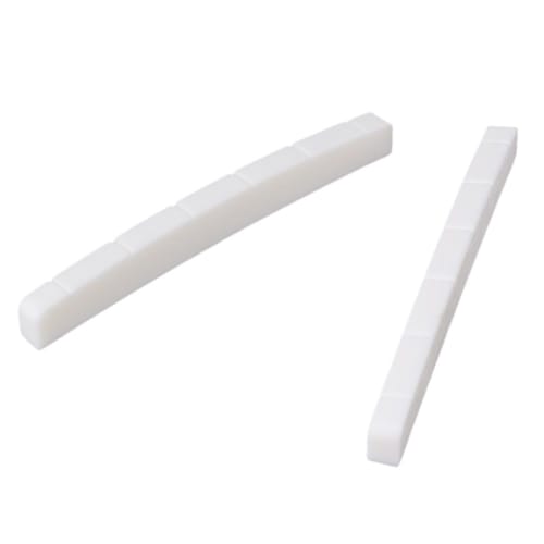 Yibuy 2-Pack White Cow Bone Electric Guitar Nuts for 6 String Repair