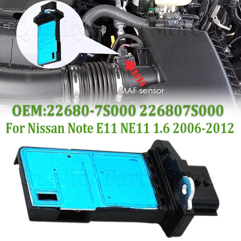 Neuer MAF Luftmassenmesser Sensor Passend für Nissan Np300 Note Pathfinder Qashqai X-trail MAF Sensor 22680-7S000 226807S000