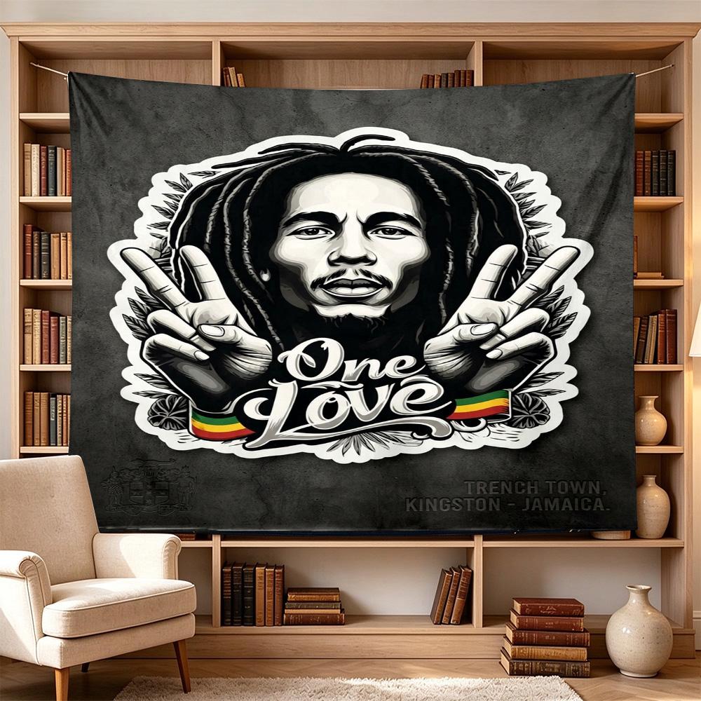 Bob Marley Reggae Music Legend Wall Hanging Decor Tapestry, Perfect Home Decor, Suitable for Dorm, Living Room, Parties