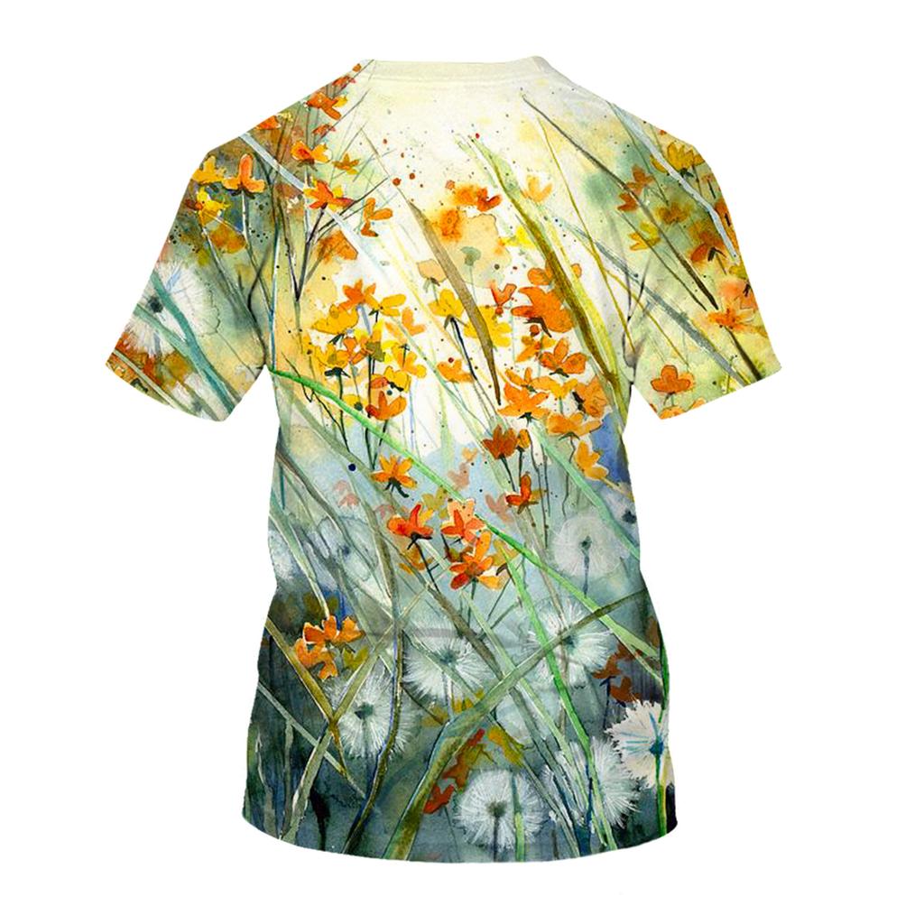 Spring Summer Tops Kids Plus Size Clothing Flower Plant 3D Print T Shirt Chirldren Pattern Tees Short Sleeve Top Breathable Boys Girls T Shirts