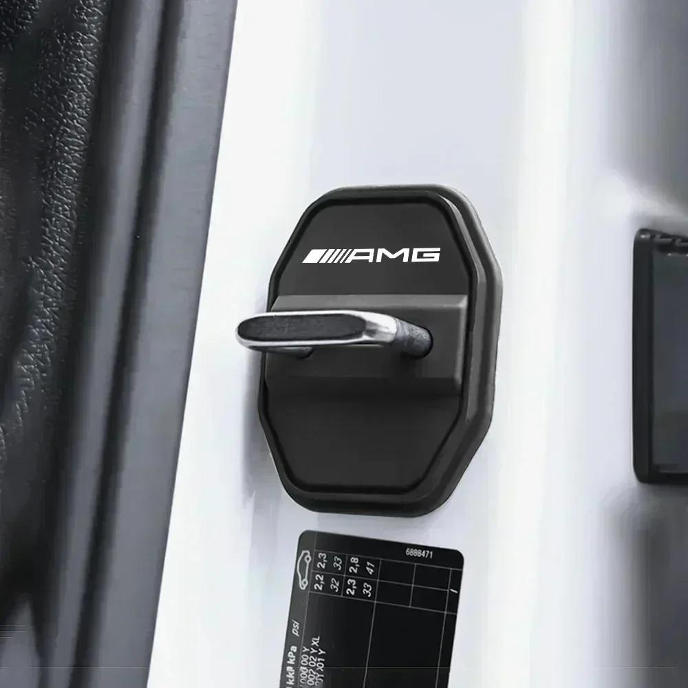 2/4Pcs Car Door Lock Anti-collision Silicone Cover for Mercedes Benz B/C/E Class A Class C200L GLC GLK CLA GLA AMG accessories GKMNO1
