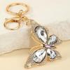 Light Luxury Butterfly Keychain Crystal Pendant Rhinestone Butterfly Keychain Colorful Diamond Butterfly Pendant Sparkling Bag Charm Gift for Women