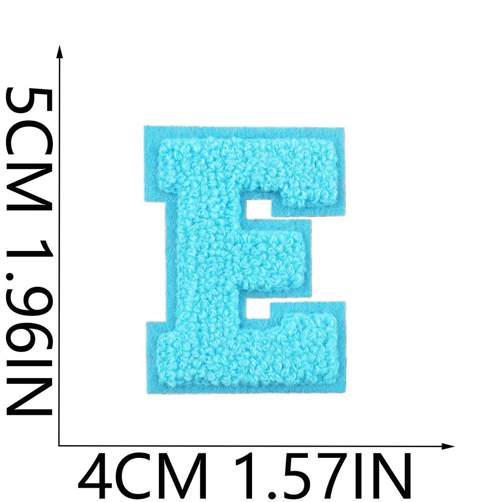 Mehrfarbiger A-Z Buchstaben Stickerei Stoffaufkleber 5cm Farbe 26 Englische Buchstaben Stickerei Aufkleber Kleidung Dekoration Patch Aufkleber