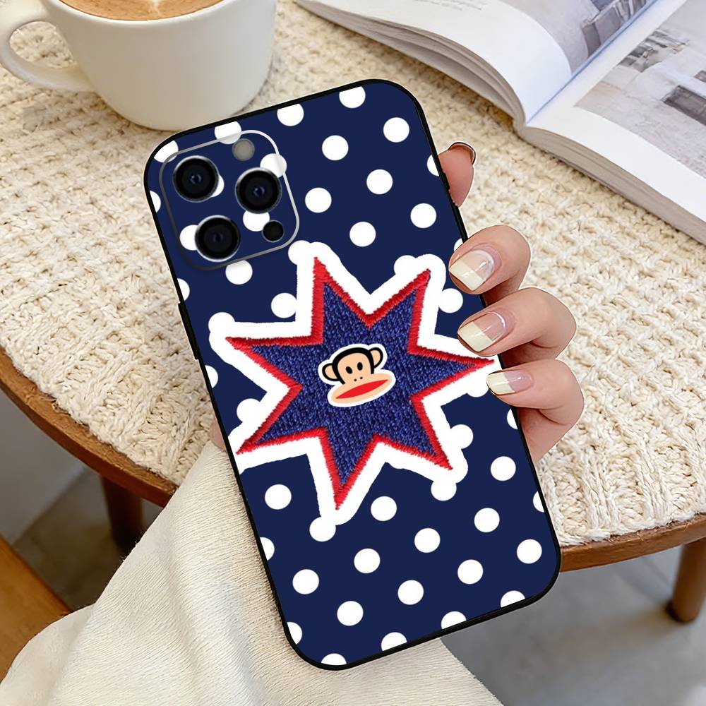 Fashion Logo P-Paul f-Frank Phone Case For iPhone 17, 16,15,14,13,12,11 Plus,Pro Max, Others Soft Black Cover iPhone14