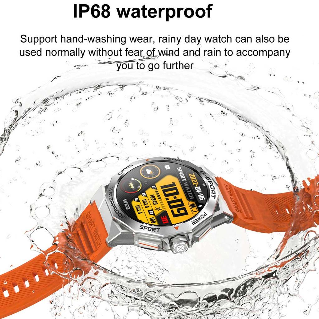 Men Outdoors Sports 1.43" AMOLED Screen Smartwatch Blue Tooth Call Heart Rate Health Monitoring Smart Watches Waterproof Women