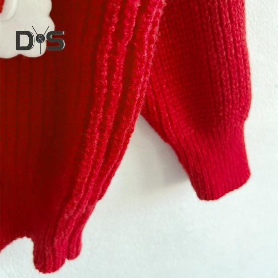 Women Christmas Sweater Santa Claus Xmas Hat Decor Loose Fit Knitting Tops Round Neck Long Sleeve Autumn Winter Sweater