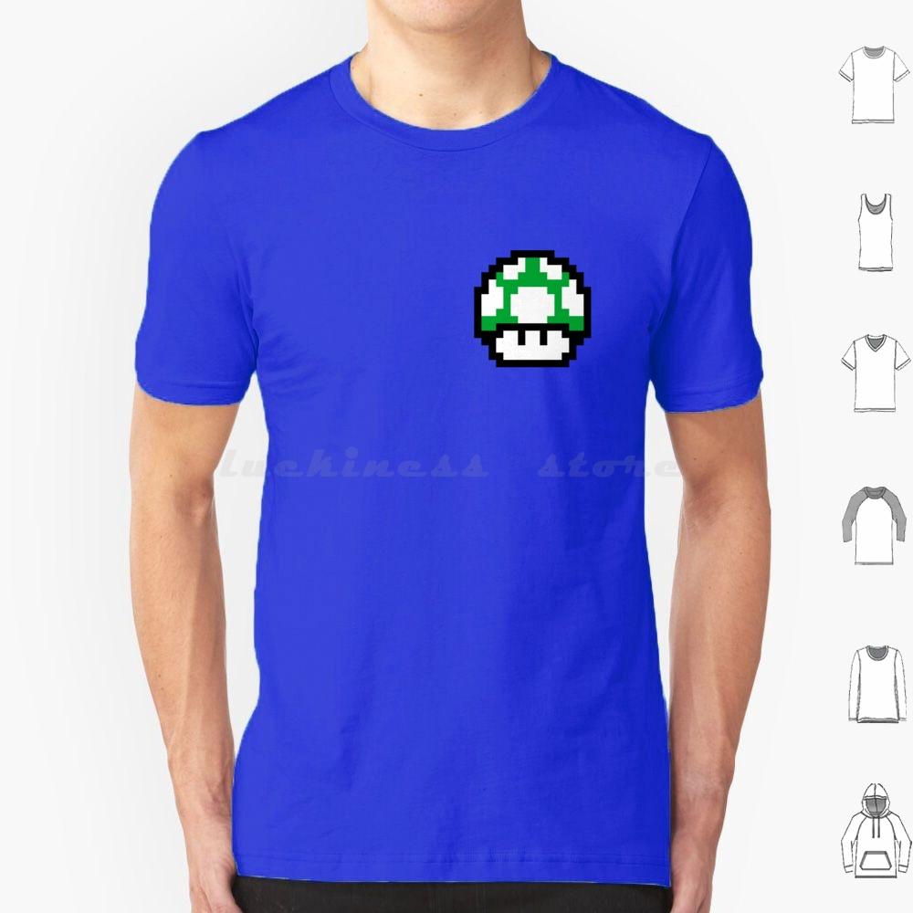 1up8 Bits T-Shirt Herren Damen Kinder 6XL 1up One Up Grün Spiel 8 Bits Retro-Spiel Retro-Pilz