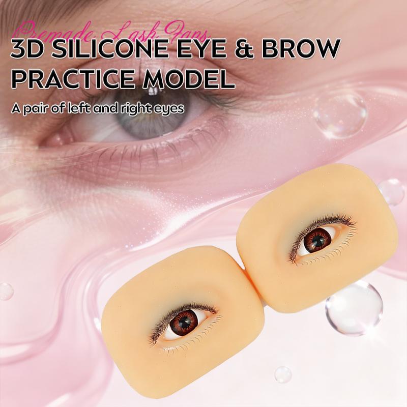 Beauty Tool One Pair Silicone Eye Module Practice Mannequin With Eyes for Lash Mannequin Eyelash Extension Training
