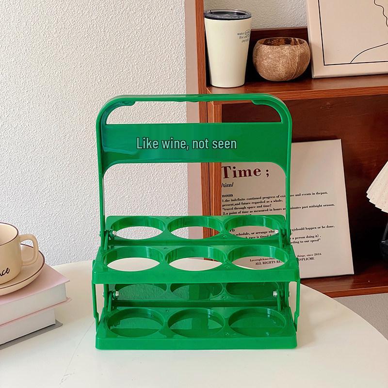 Portable Pink Picnic Folding Basket for Drinks and More