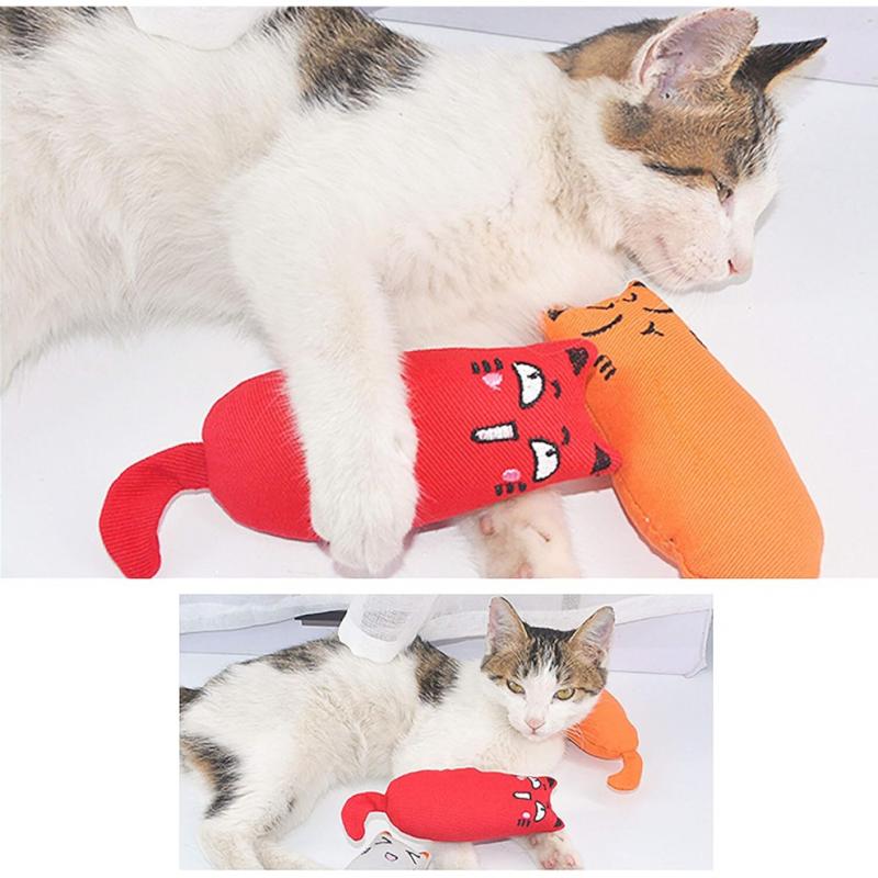 5-Piece Cat-Shaped Toy with Catnip, Catnip Suitable for Indoor Cat Toys