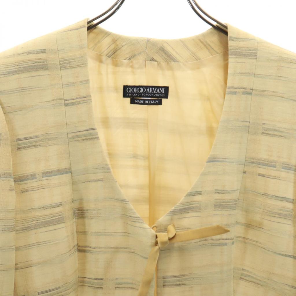 GIORGIO ARMANI made in Italy Check Pattern No color jacket 40 Yellow Women Used
