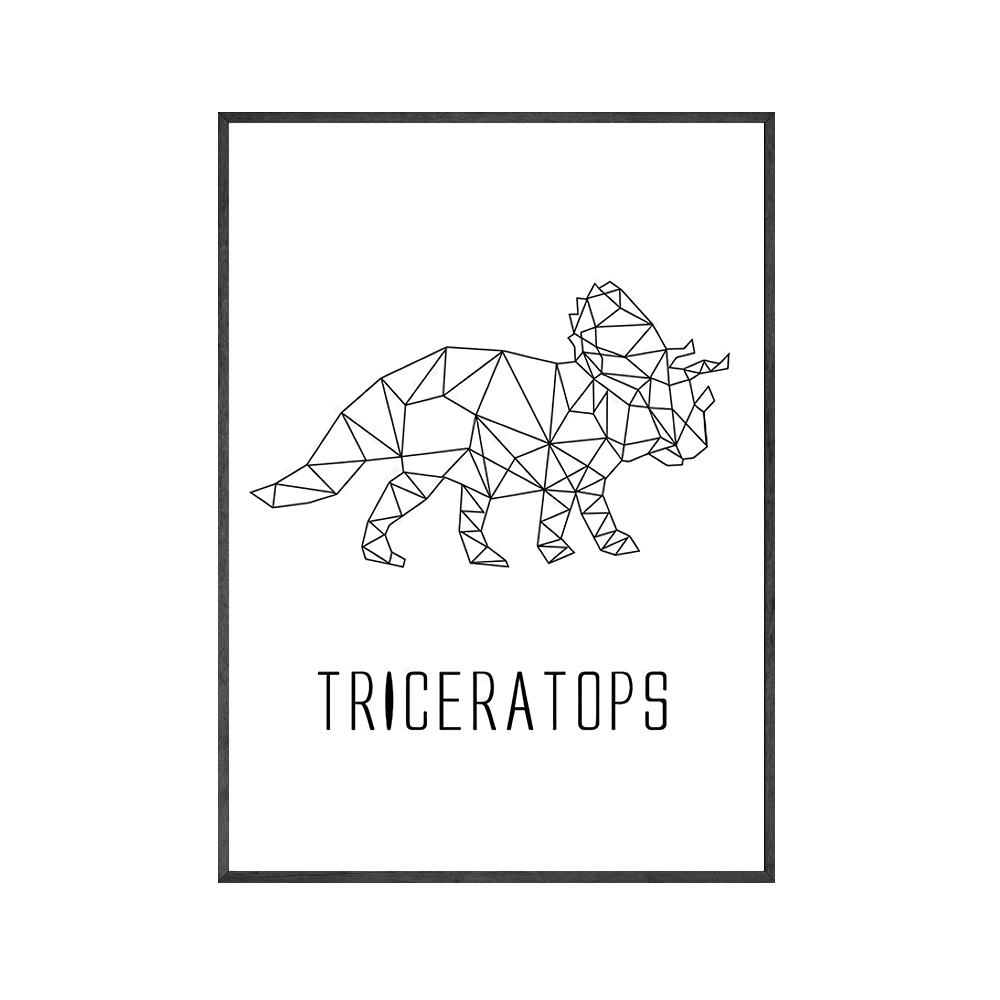 

Динозавр Геометрия Настенные Художественные Принты Детский Плакат для печати Динозавры Скандинавский Плакат Холст Картина Живые Мальчики Комната Домашний Декор 21x30cm No Framed
