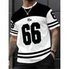 2025 Herren Rot KING 66 Aufdruck Amerikanischer Stil T-Shirt Herren Kurzarm V-Ausschnitt Sport T-Shirt Vintage Basketball T-Shirt Herren Kleidung