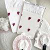 1 Pair Date Look Party Over-the-Knee Socks Valentine's Day Red Heart Pattern Cute One Size Sexy Black/White