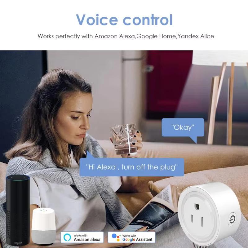 Smart WIFI Socket US Plug 10A Power Outlet Timing Function APP Remote Control Home Automation Support Alexa Google Assistant