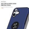 For iPhone 17 Case PC + TPU Phone Cover with Rotatable Ring Holder