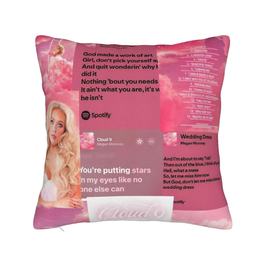 Decorative Pillow Cover Megan Moroney Singer Merch Seat Pillow Case Cover Square Multi Size