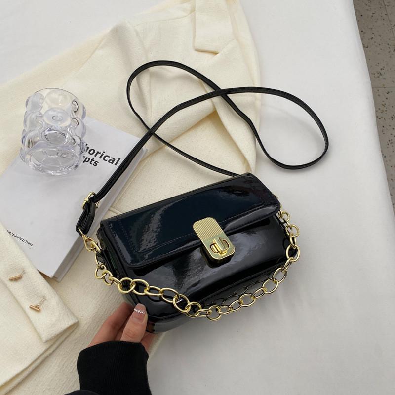 Stylish Pu Leather Chain Bag For Women Trendy Square Crossbody And Shoulder Bag