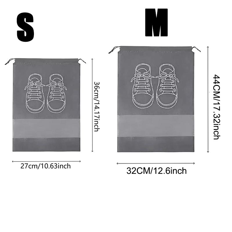 Non-woven Travel Shoes Storage Bags Portable Drawstring Closure Waterproof Bags Clothing Storage Pack Reusable Dustproof Bags