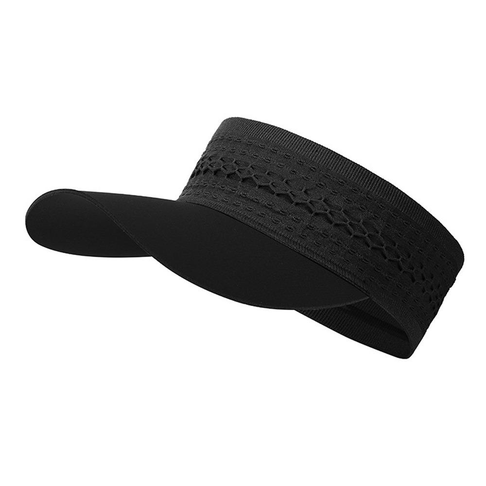 

Multicolor Sweat-absorbing Hairband Elastic UV Protection Cap Creative Breathable Hat Tennis чёрный