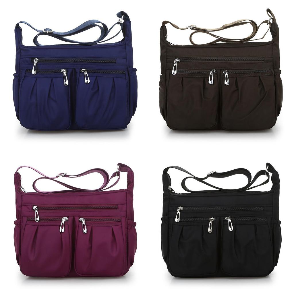 Borsa a tracolla da donna in nylon Oxford con scomparti multipli per uso quotidiano casual