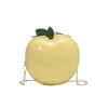 Coin Purse Fruit Shape Chain Bag Large Capacity Solid Color Leather Round Pouch Anti-splash Water Polyester