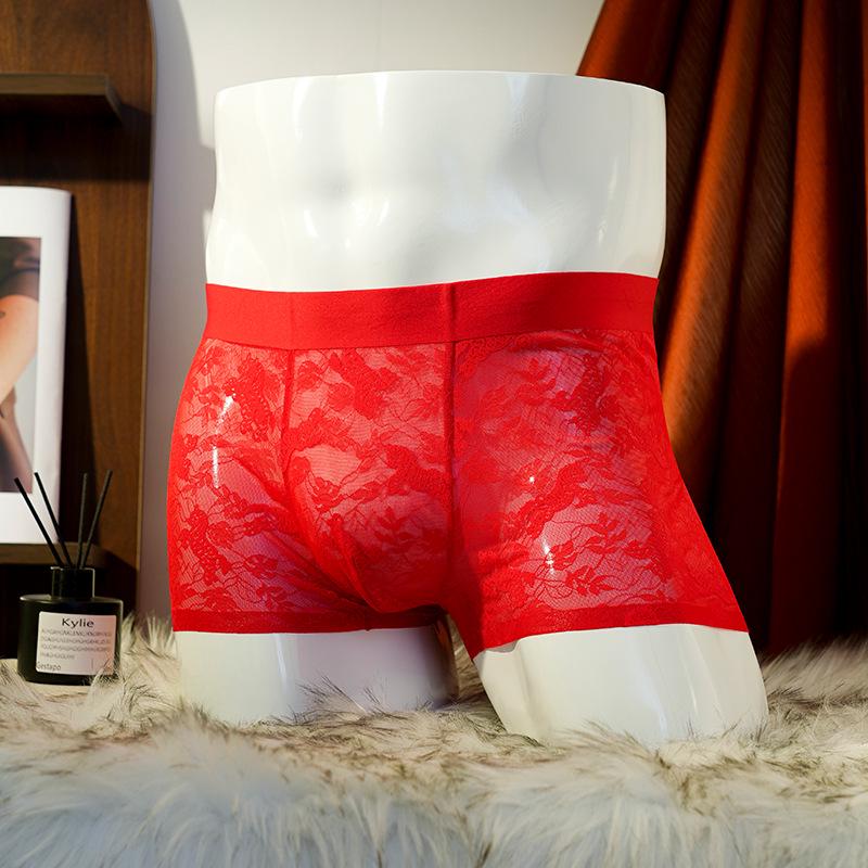 Men s Moisturizing Mulberry Silk Boxer Briefs with Camellia Scented Antibacterial Lace in Zebra Print
