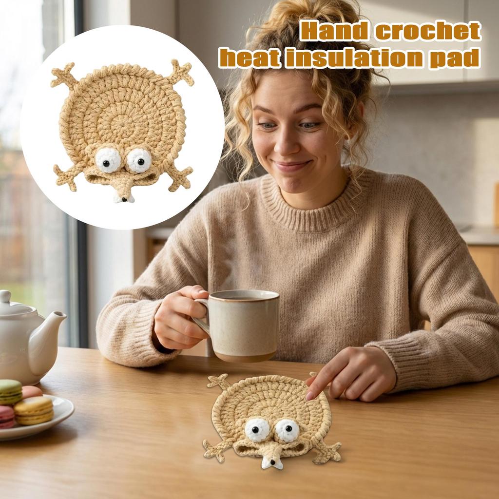 European And American Cartoon Mouse Hand Crocheted Funny Animal Heat-resistant And Heat-insulating Pad