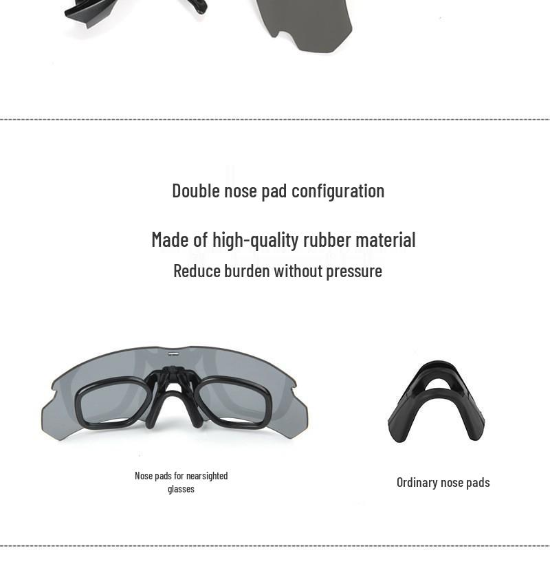 In-Stock Black CS Tactical Polarized Anti-UV Shooting Goggles - Windproof, Sandproof Outdoor Sunglasses.