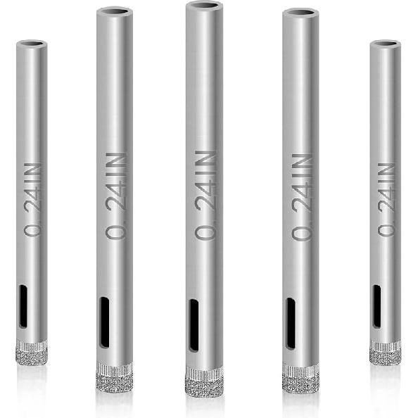 Diamond Hole Saw, 15 Pcs Diamond Drill Bits Set Glass Drill Bit Extractor Remover Tools for Glass, Ceramics, Porcelain, Ceramic Tile (1/4"-2")