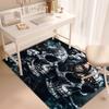 1PC Skull Dark Gothic Pattern Printed Carpet Rug for Living Room Bedroom Home Sofa Decoration,Non-slip Floor Mat Floor Mat