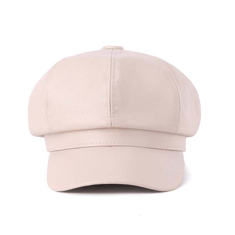 Stylish Women Beret Artist Painter Women Octagonal Cap Women Leather Hat Baseball Hat Newsboy Caps