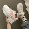 Modne damskie buty na grubej podeszwie 2025 Popularne buty sportowe do biegania antypoślizgowe z oddychającej siateczki buty typu "Dad Shoes" sneakersy na platformie Zapatos Mujer