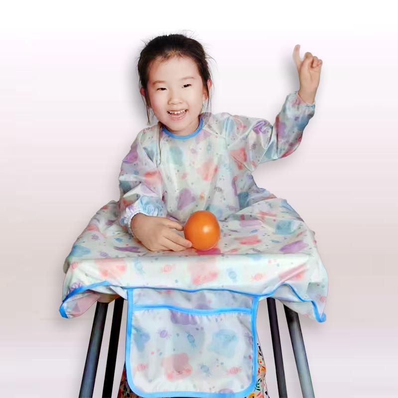 Children's Waterproof High Chair Food Bib Coverall