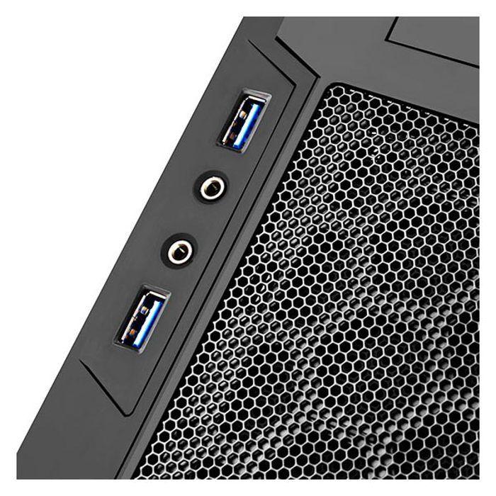 Boîtier pc - silverstone - sst-ps13b - moyen tour - noir - atx - usb