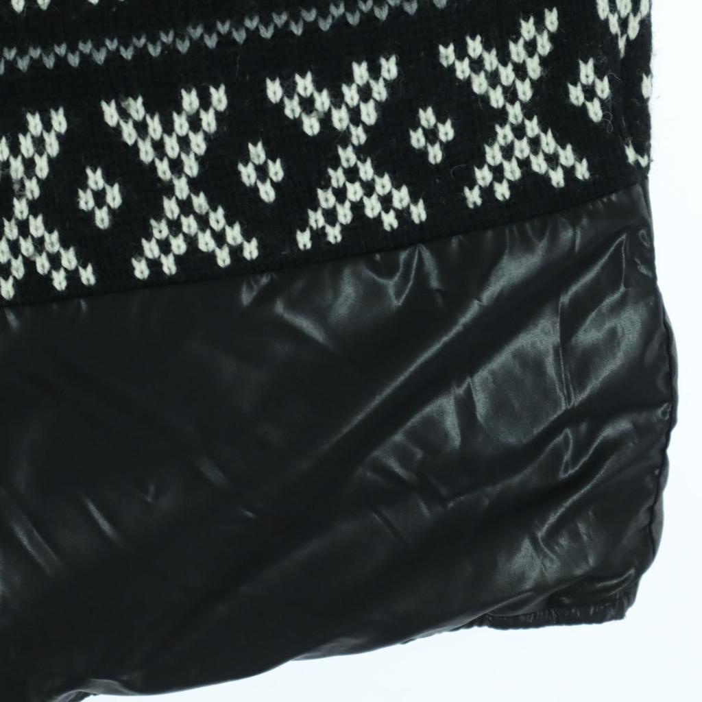 NOYET reversible Nordic Pattern knit Batting vest black Men's Used