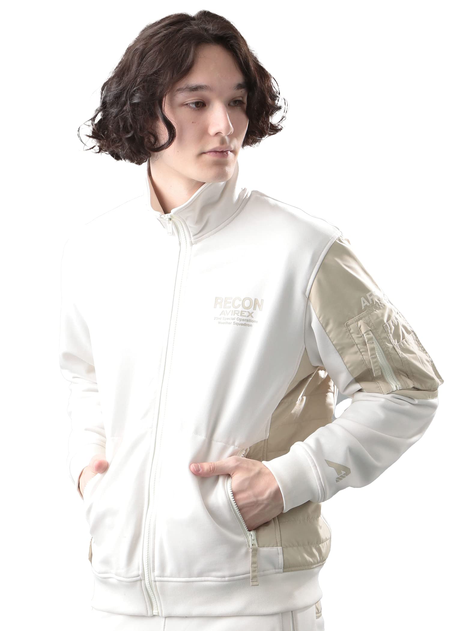 

TRACK JACKET TRACK JACKET AF 6113417 M 002 [AVIREX] FLYER S Men s OFF/WHITE