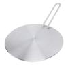 Stainless Steel Heat Diffuser Converter with Detachable Handle Round Induction Adapter Plate for Gas Stove Glass Cooktop