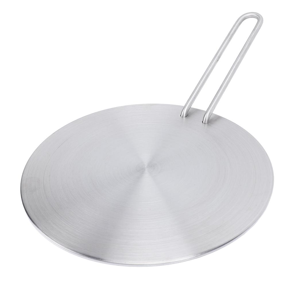 Stainless Steel Heat Diffuser Converter with Detachable Handle Round Induction Adapter Plate for Gas Stove Glass Cooktop