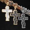 INRI Jesus Cross Amulet Stainless Steel Men Women Necklaces Pendants Chain Amulet Punk Trendy Jewelry Creativity Gift