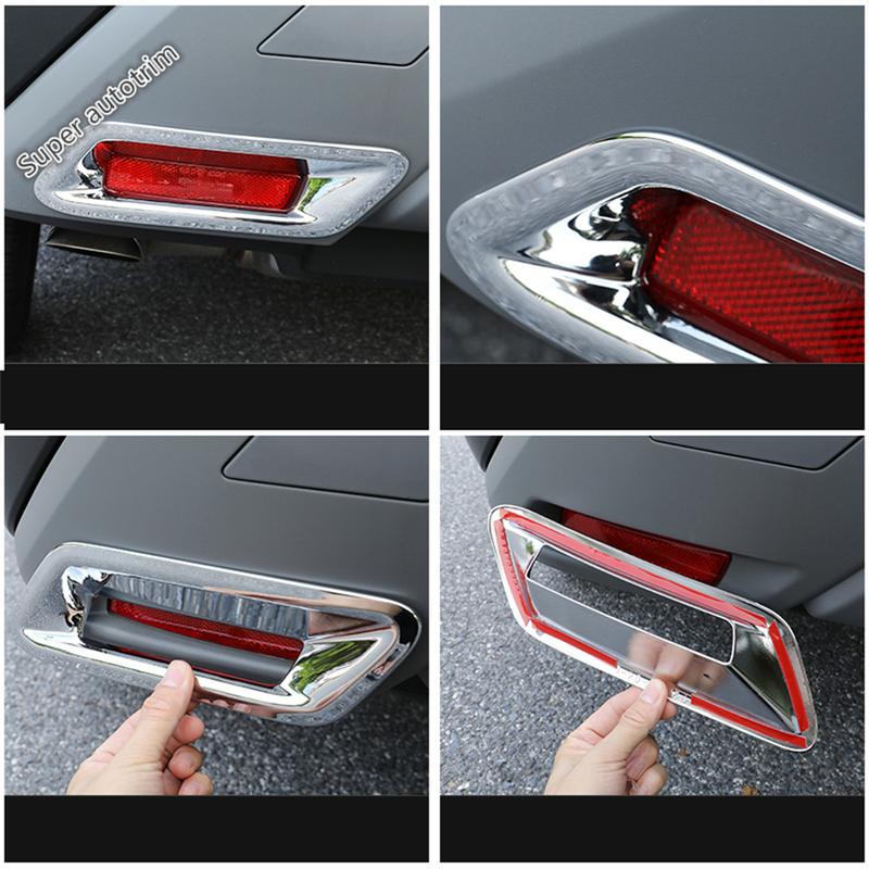 Rear Fog Light Lamp Frame Decor Cover Trim For Nissan X-Trail X Trail / Rogue T33 - 2025 ABS Chrome Accessories Exterior