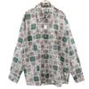Bellcralt 70s Vintage Check Pattern Long Sleeve Shirt L White Dead Stock Men's Used