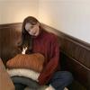 Autumn and Winter Jackets Solid Color Loose Casual Jacket Knitted Fashion Girls Sweater