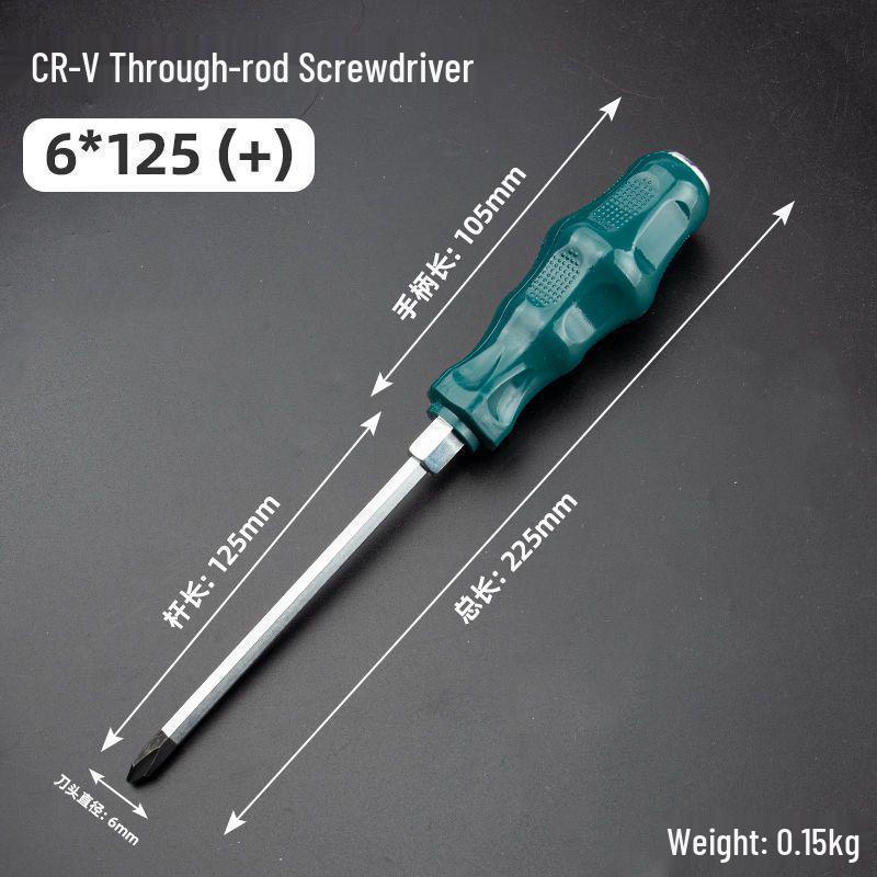 One-Word Industrial Magnetic Phillips & Flathead Screwdriver with Extra-Long Shank & Torx Impact Features
