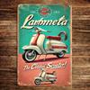 Retro Tin Motorcycle Wall Art for Cafe Bar Garage Decor
