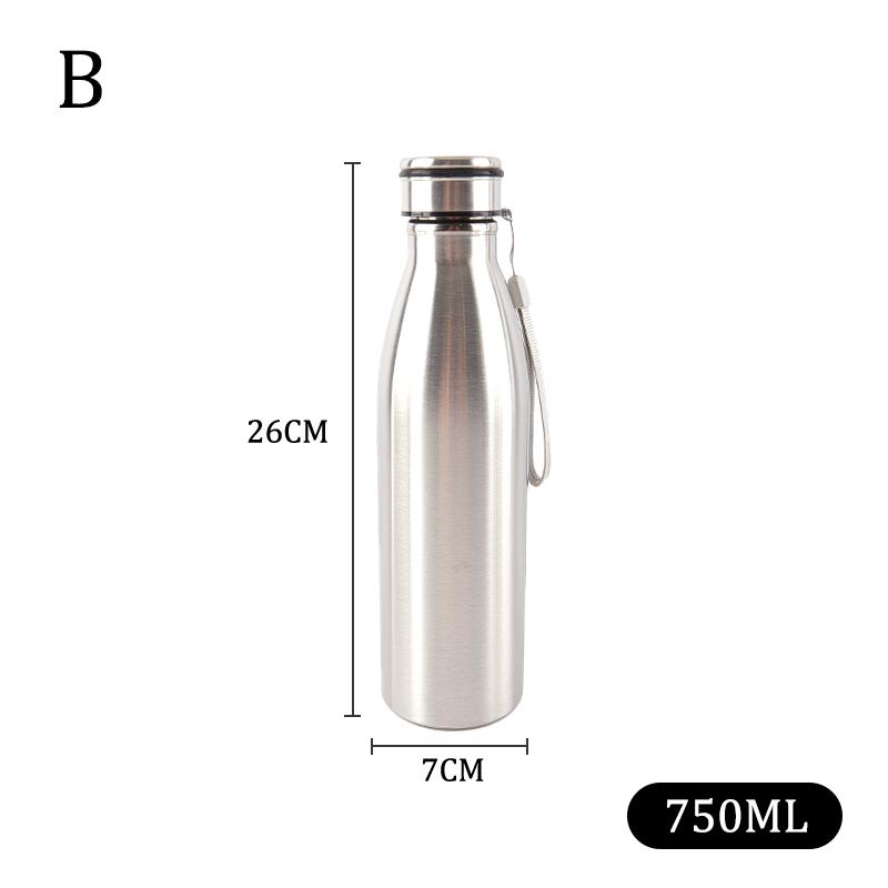 650-1000Ml Portable Outdoor Water Bottle Stainless Single Wall Insulated Cup